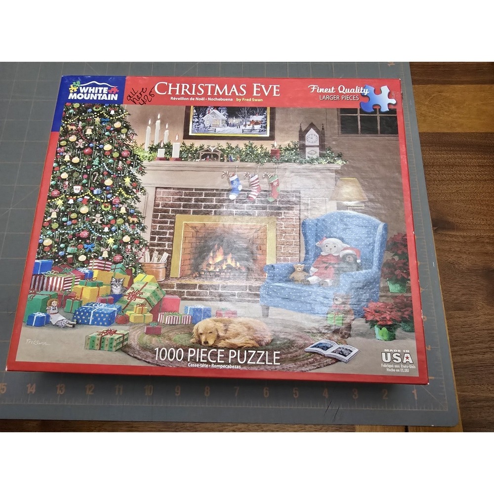 New "Christmas Eve" 1000 Piece White Mountain Jigsaw Puzzle, Santa Nostalgia